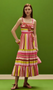 Vestido Midi Artsy Listrado Pink
