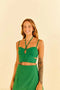 Top Corselet Amarração Verde Farm
