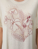 T-shirt floral hibisco outline