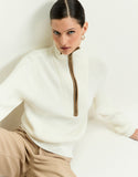 Blusa tricot bicolor