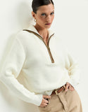 Blusa tricot bicolor