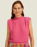 Blusa Muscle Ampla Rosa Shoulder