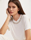 T-shirt Bordado Decote Off White Shoulder