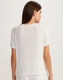 T-shirt Bordado Decote Off White Shoulder