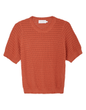 T-shirt tricot textura ferrugem Shoulder