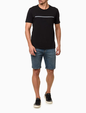 Camiseta Masculina de Algodão Básica Estampa Logo Palito Calvin Klein Jeans