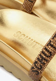 Sandália Papete Brilho Dourada Schutz