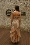 VESTIDO ALCA MIDI BORDADO COM BOJO EM TELAS