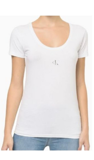 Blusa Slim Cot Reat Logo Calvin Klein