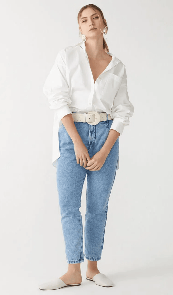 Calça Jeans Slim Cós Com Elástico Shoulder