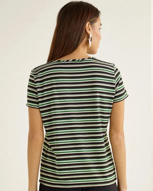 T-Shirt Listra Verde - Carlos Kiister Store