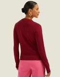 Blusa Tricot Básico Decote Redondo Shoulder