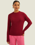 Blusa Tricot Básico Decote Redondo Shoulder