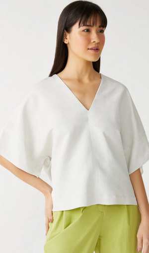 Blusa Linho Viscose Shoulder