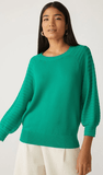 Blusa Tricot Manga Canelada Shoulder