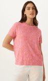 T-shirt Cacau Bicolor Rosa Shoulder