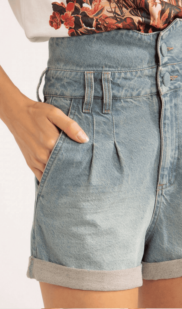 Short Cintura Alta Jeans