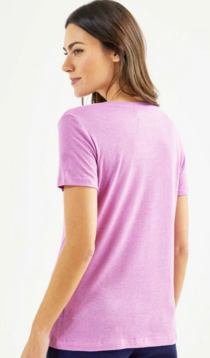 T-shirt Decote V Shoulder