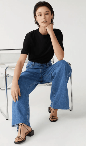 Calça Jeans Wide Shoulder