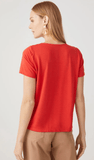 Blusa Malha Decote V Pregas Ombro Shoulder