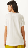 T-shirt Gato Outline Off White Shoulder