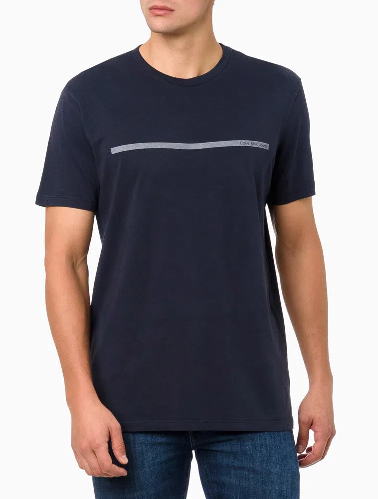 Camiseta Masculina De Algodão Básica Estampa Logo Palito Calvin Klein Jeans