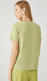 T-shirt Decote V Estonada Shoulder