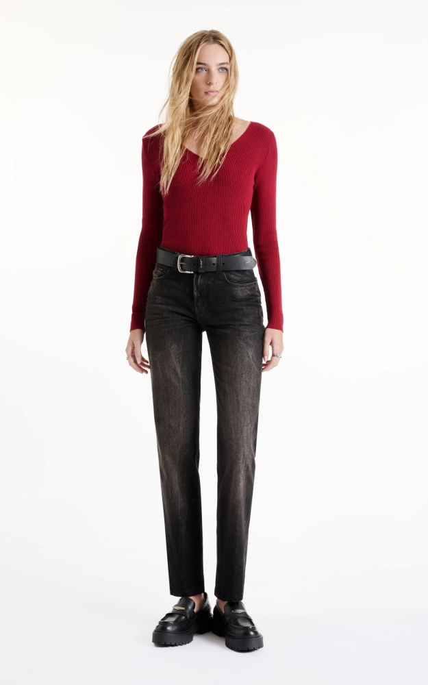 Blusa Ellus Decote V Canelada