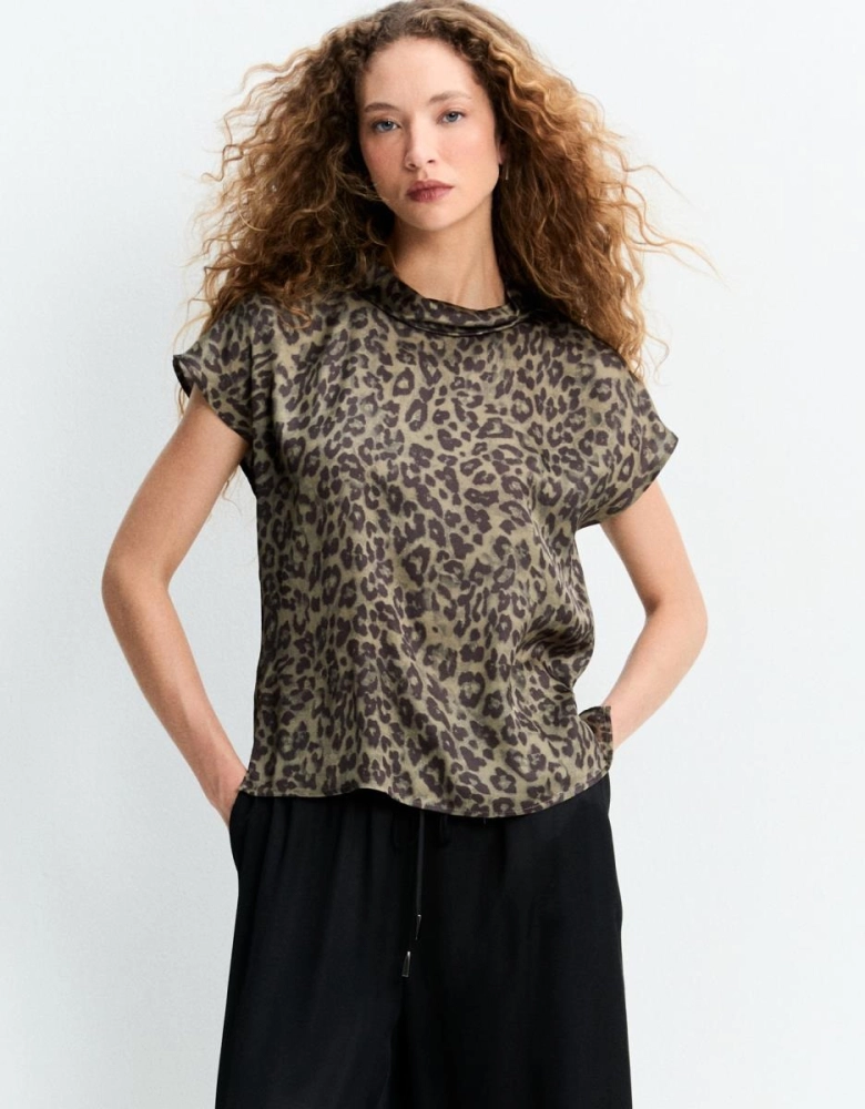 Blusa Gola Alta Onça Militar Shoulder
