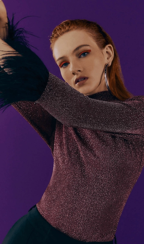 Blusa Mangas Longas Plumas Skazi