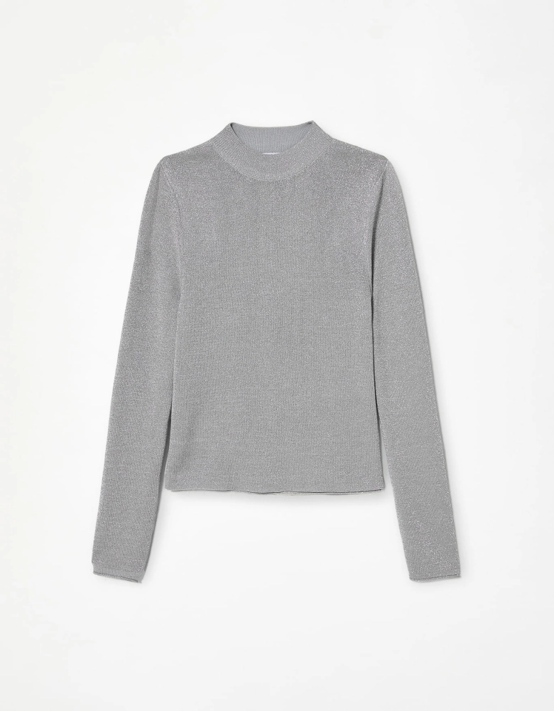 Blusa Ml Tricot Lurex Shoulder