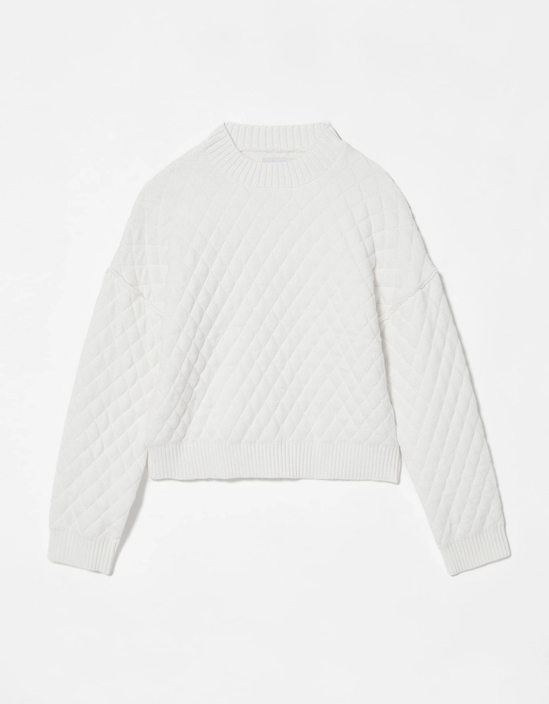Blusa Ml Tricot Matelasse Shoulder