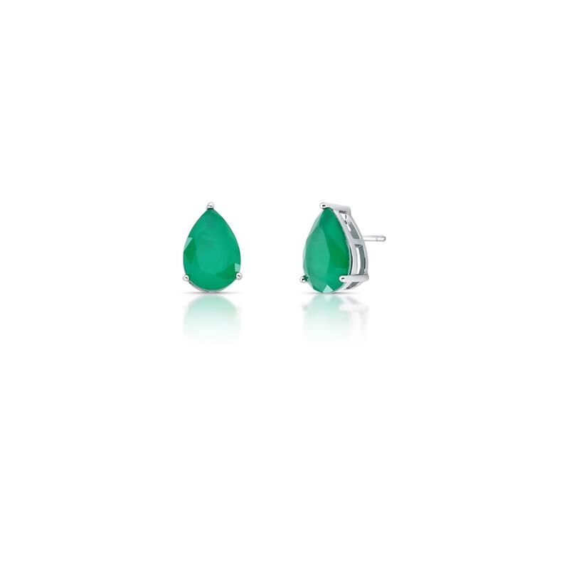 BRINCO COM CRISTAL DE GOTA PRATA RODINADA