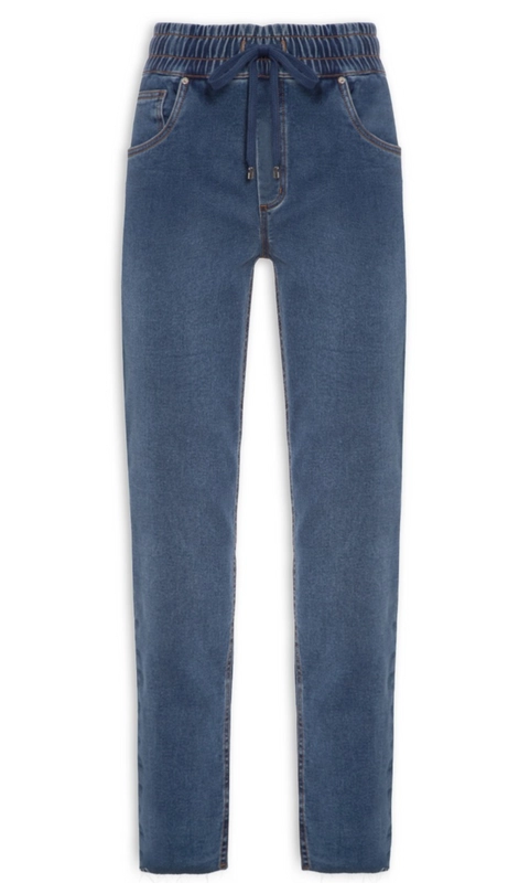 Calça Feminina Jeans Jogger Moletom
