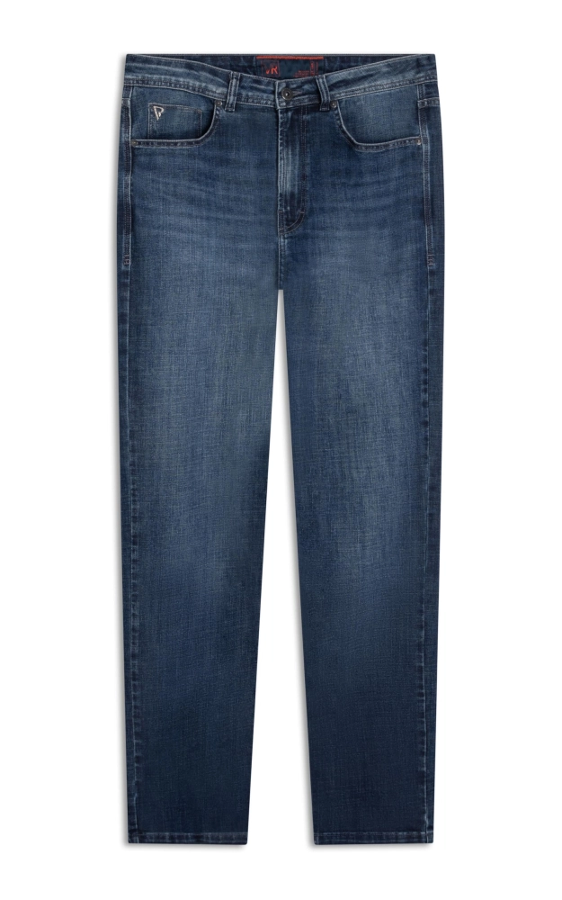 Calça Jeans Visco Denim Elastic Slim 5 Pockets Lavagem Alta