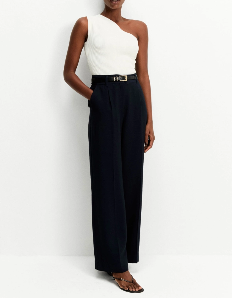 Calça pantalona pregas
