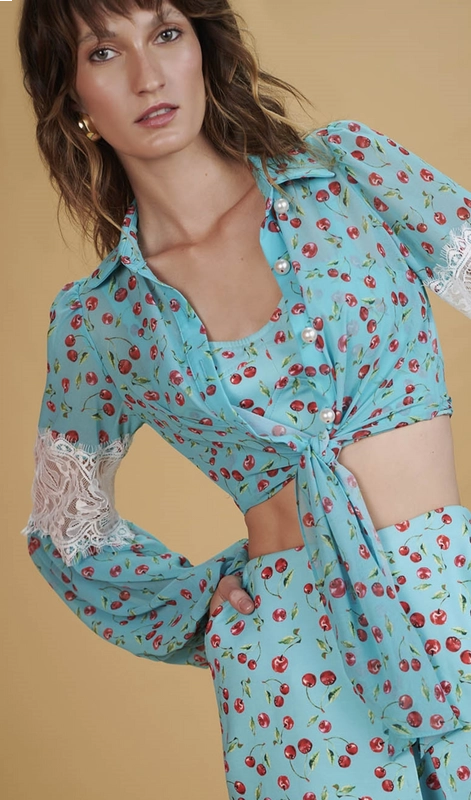Camisa Cropped Cherry Skazi