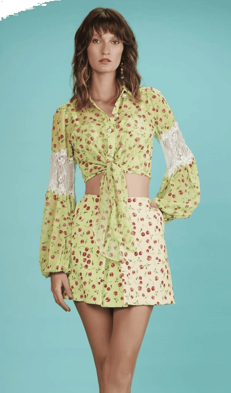 Camisa Cropped Cherry Skazi