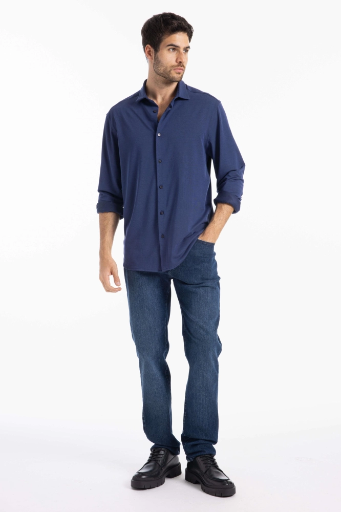 Camisa Knitted Stripes Classic New Italian Ellus