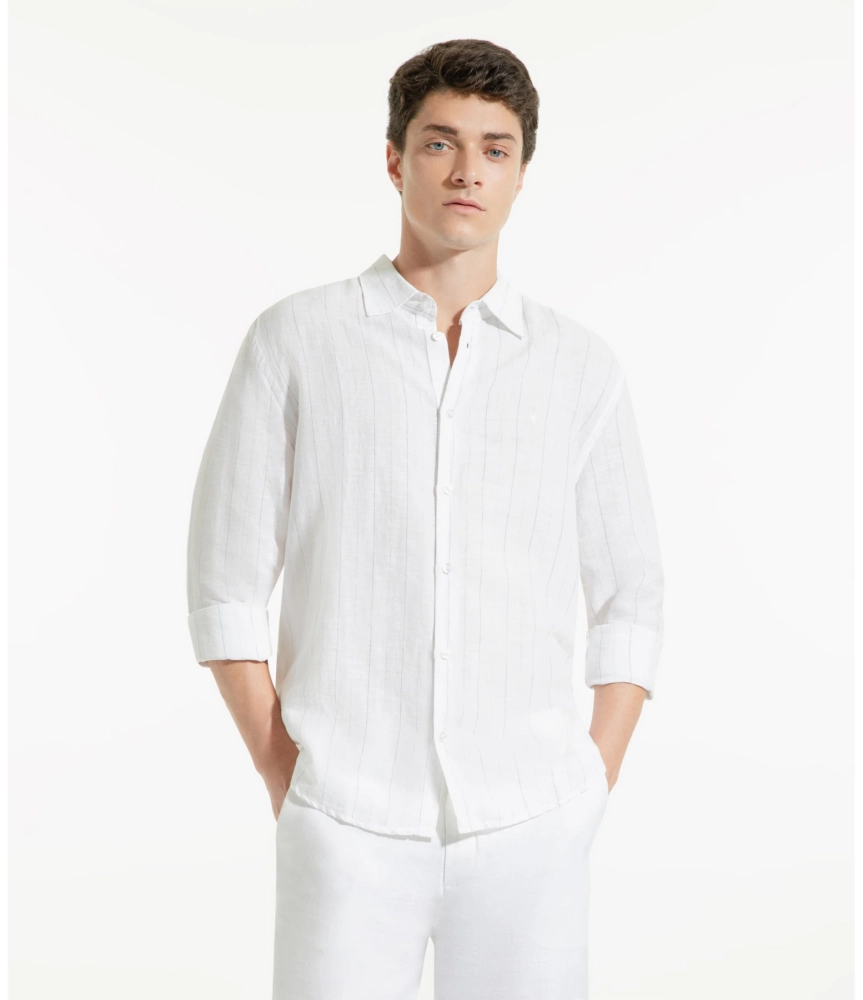 Camisa Linho Corsega Branco Laundry