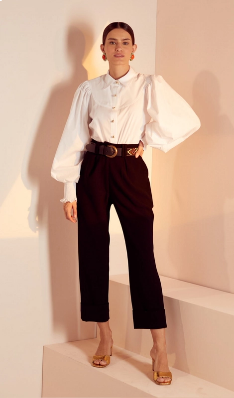 Camisa Manga Com Lastex