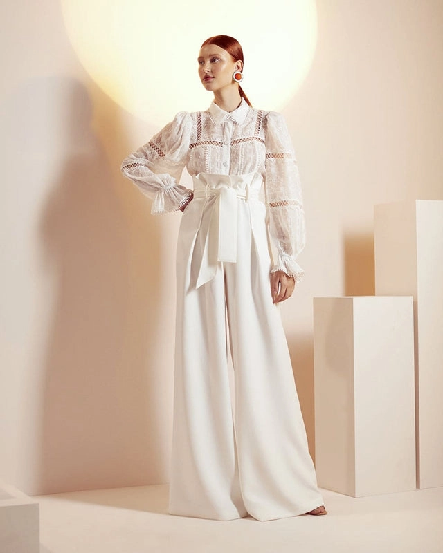 Camisa Renda Entremeios Skazi