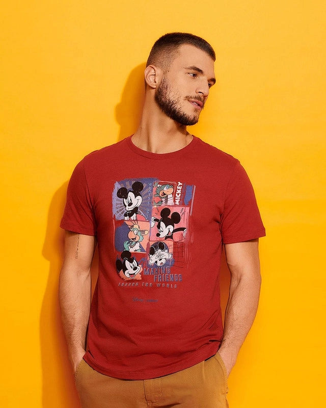 Camiseta Linho Estampa Mickey E Friends
