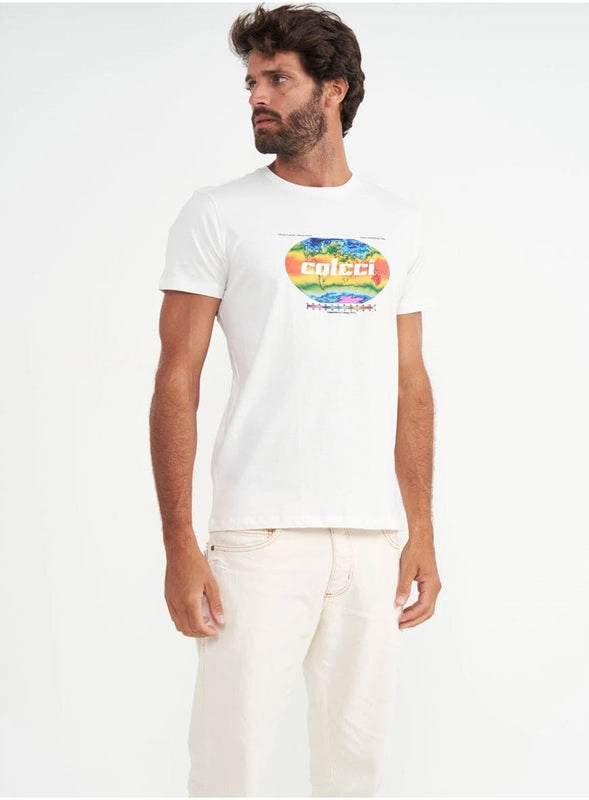 Camiseta Manga Curta Estampada Colcci