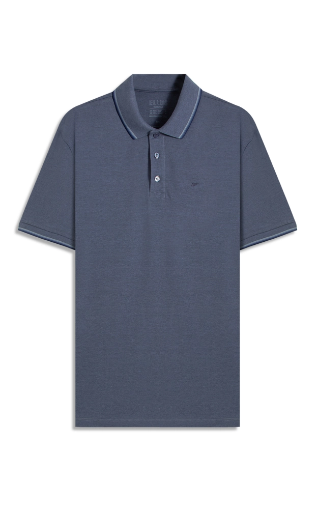 CAMISETA PIQUET MELANGE EASA FRISO CLASSIC MC ELLUS