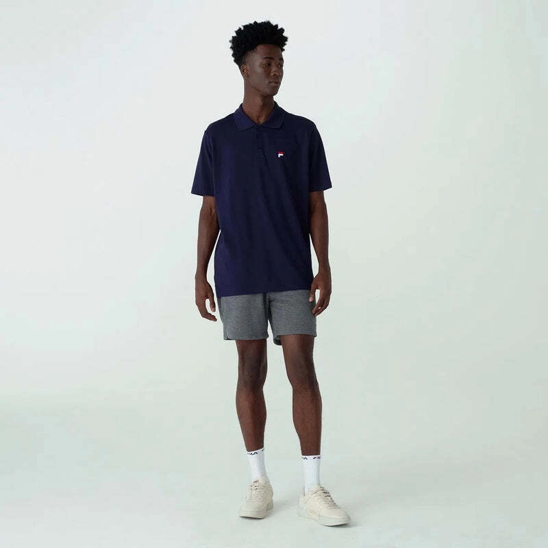 Camiseta Polo Basic Letter Masculina Fila