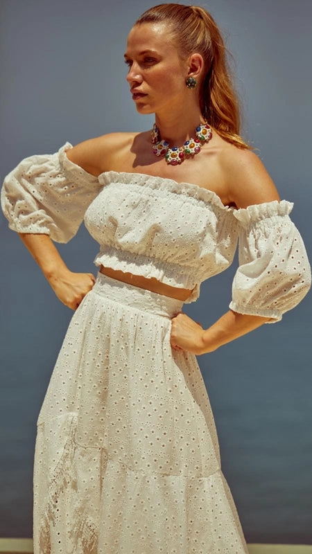 Conjunto Laise Saia e Top Skazi