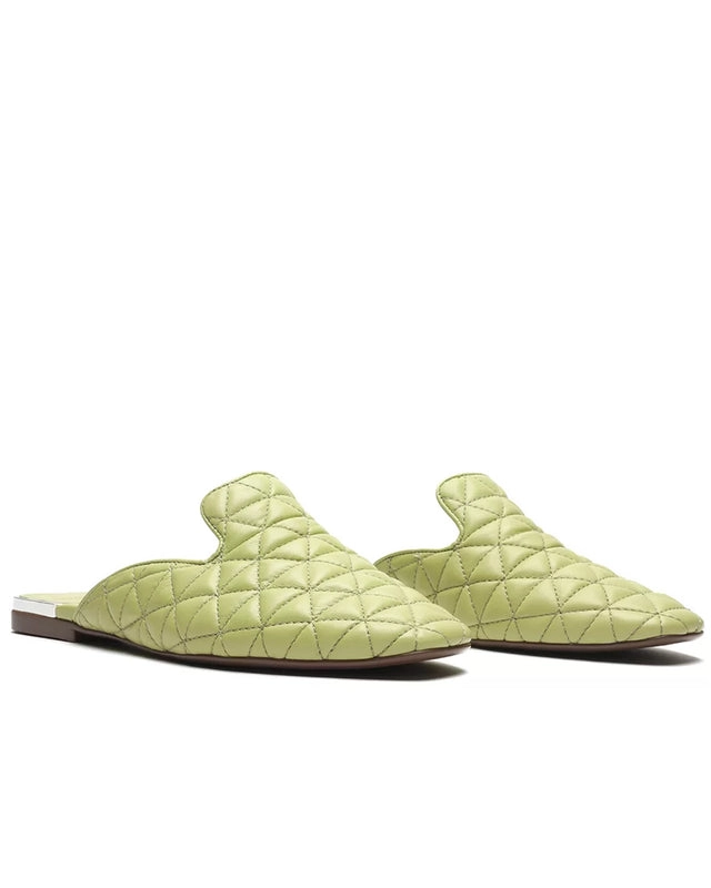 Flat Mule Matelassê Candy Green