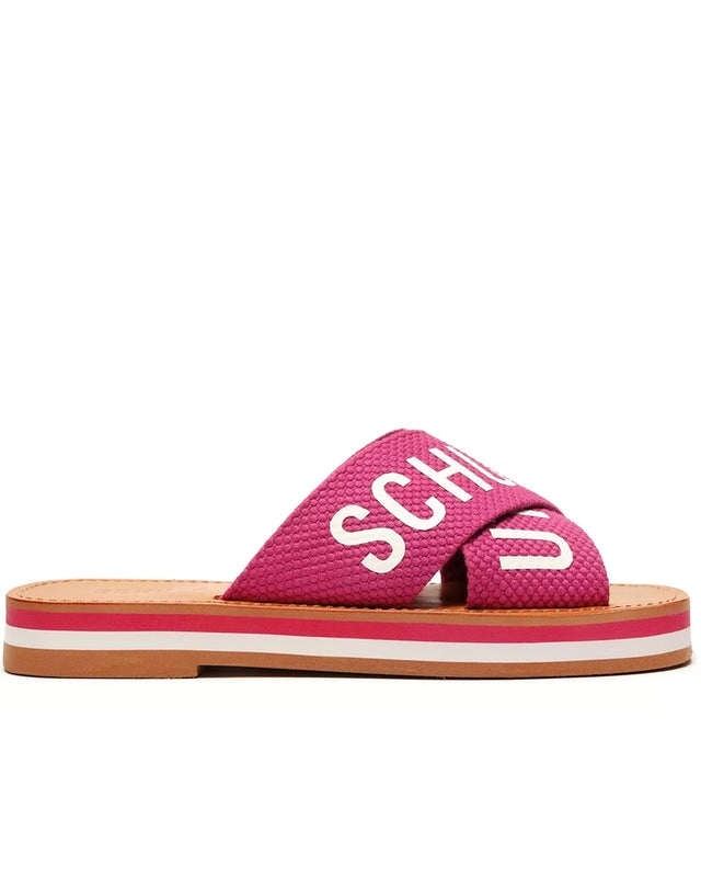 Rasteira Flatform Cross Schutz Pink