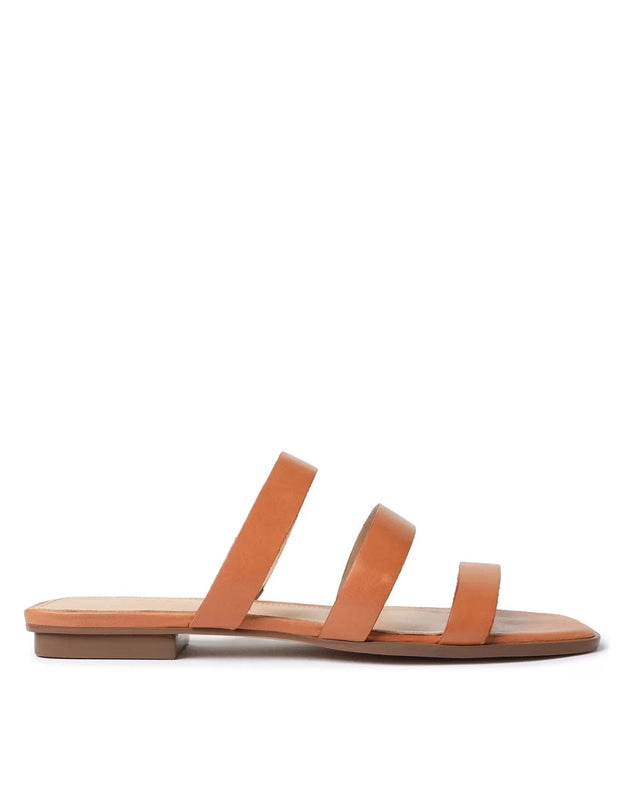 Rasteira Marrom Couro Carmem